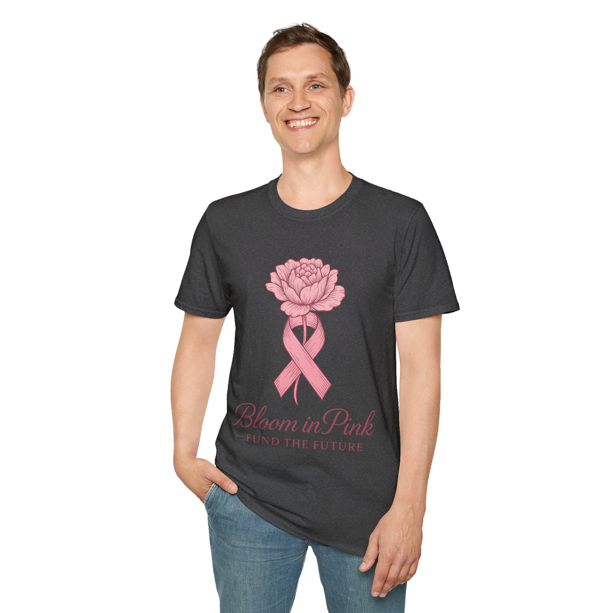 Bloom In Pink Ribbon Rose Graphic Tee, Elegant Breast Cancer Awareness T-Shirt - Trending Now - September 2026
