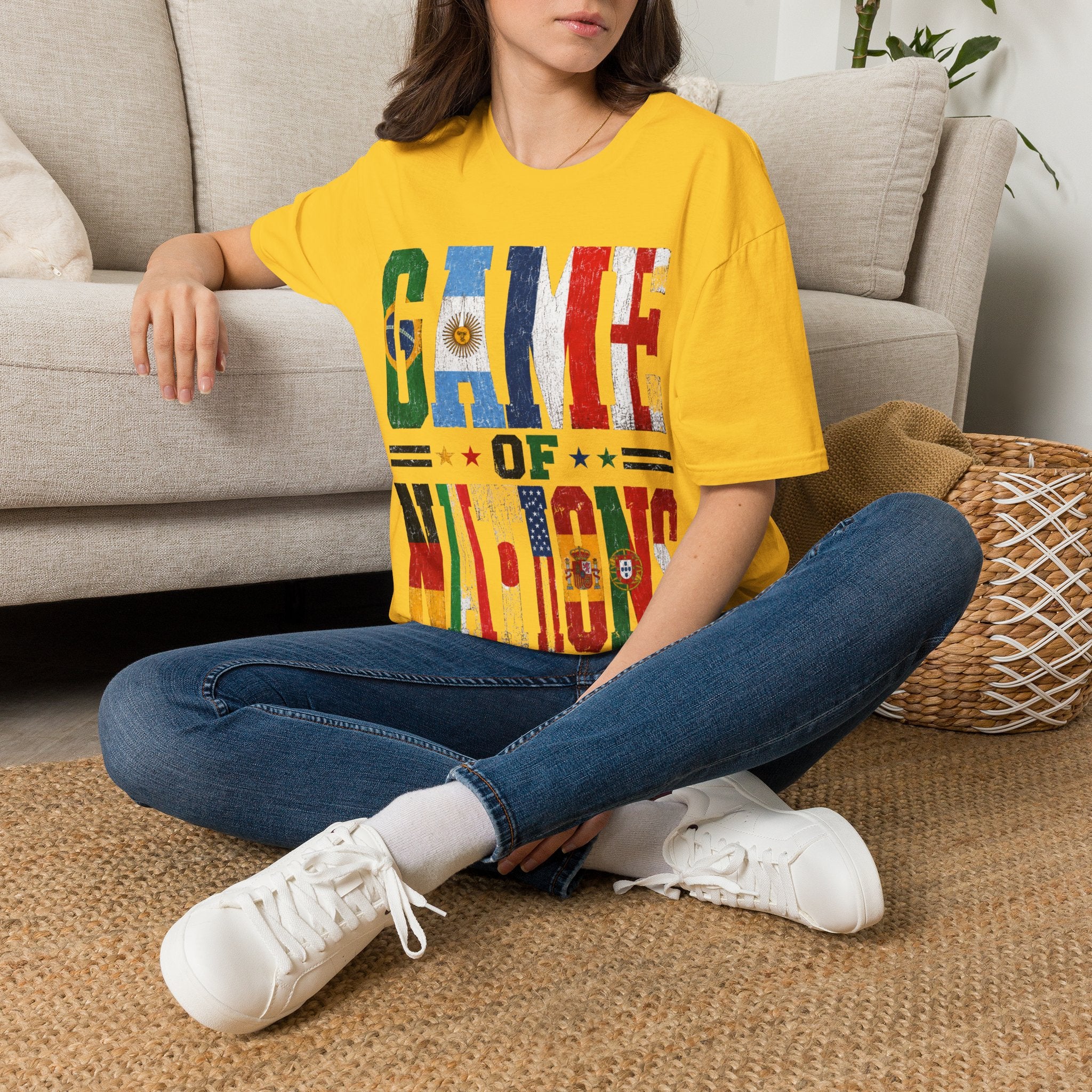 FIFA World Cup 2026 T-Shirt — 'Game of Nations' Vintage Flag Soccer Graphic Tee