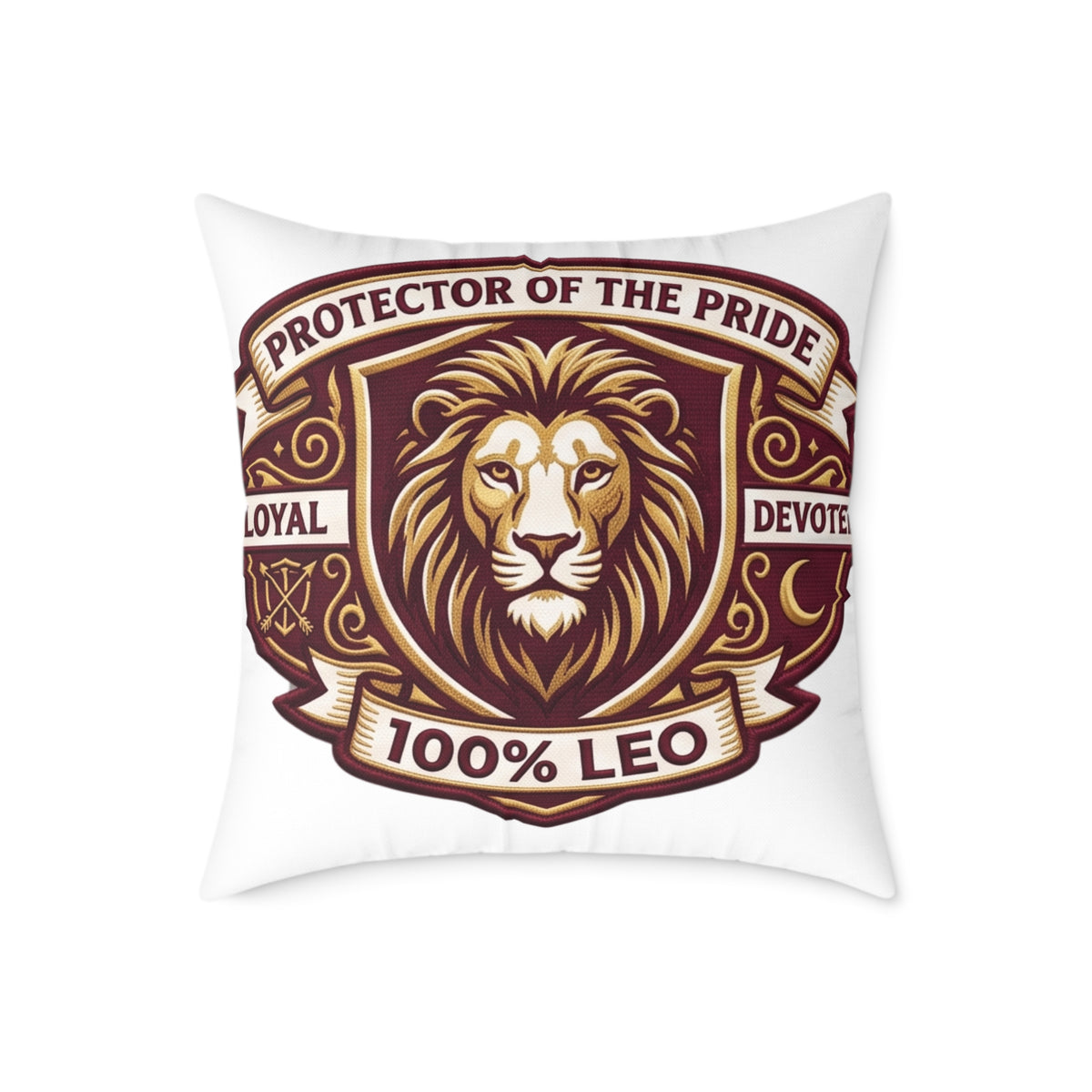 Leo Zodiac Protector Of The Pride Square Poly Canvas Pillow