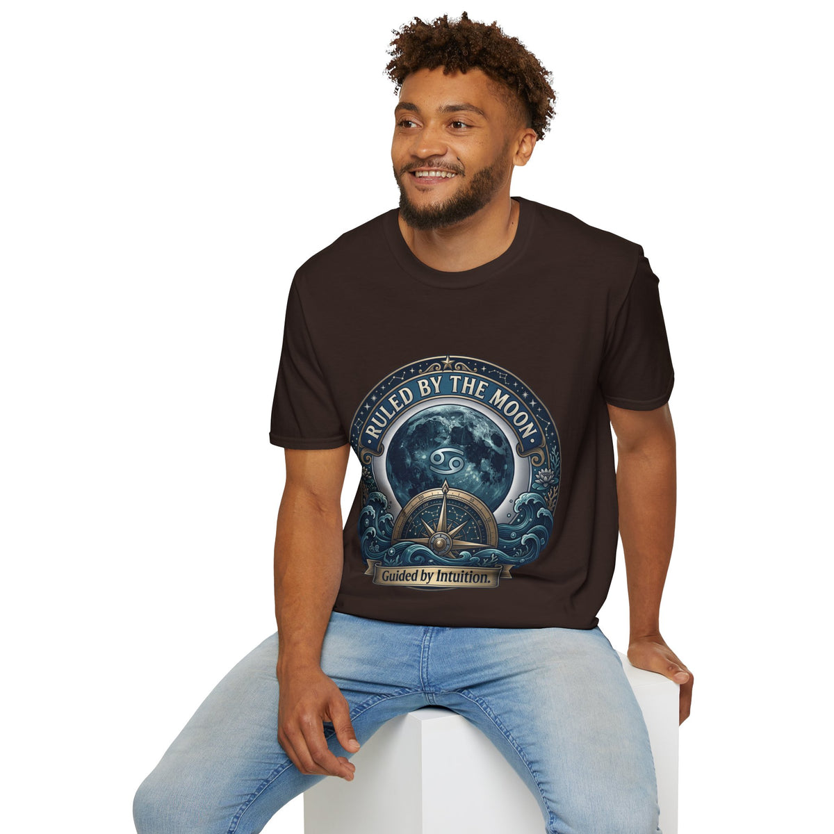 Cancer Zodiac Ruled by the Moon T-Shirt — Celestial Astrology Zodiac Graphic Tee