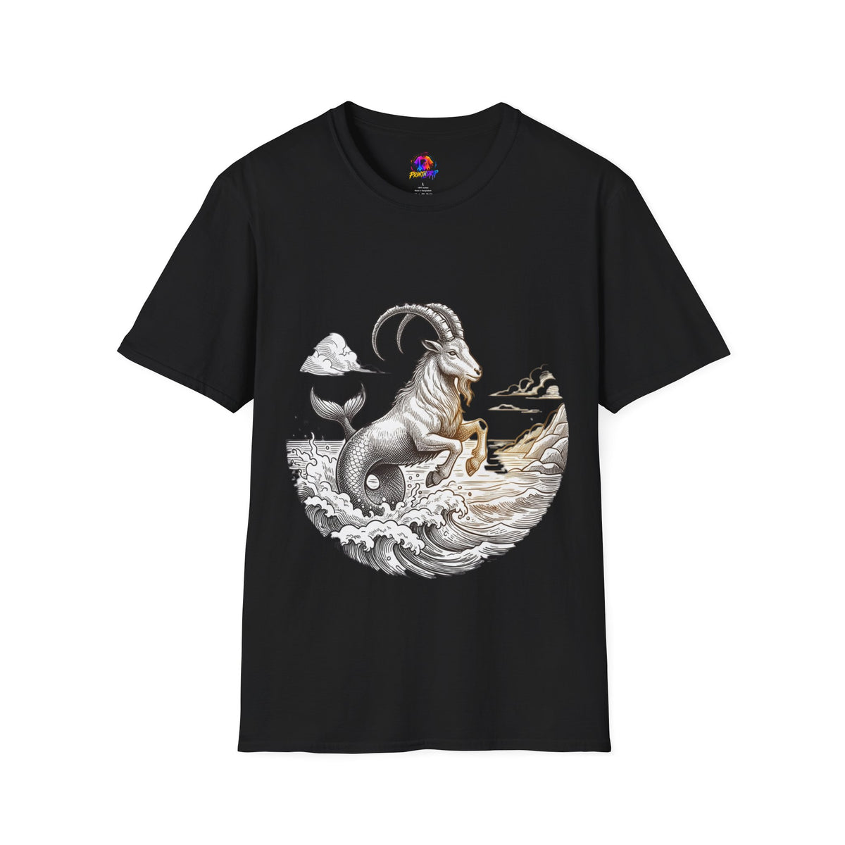 Capricorn Goat-Mermaid T-Shirt — Mythical Sea Goat Zodiac Tee