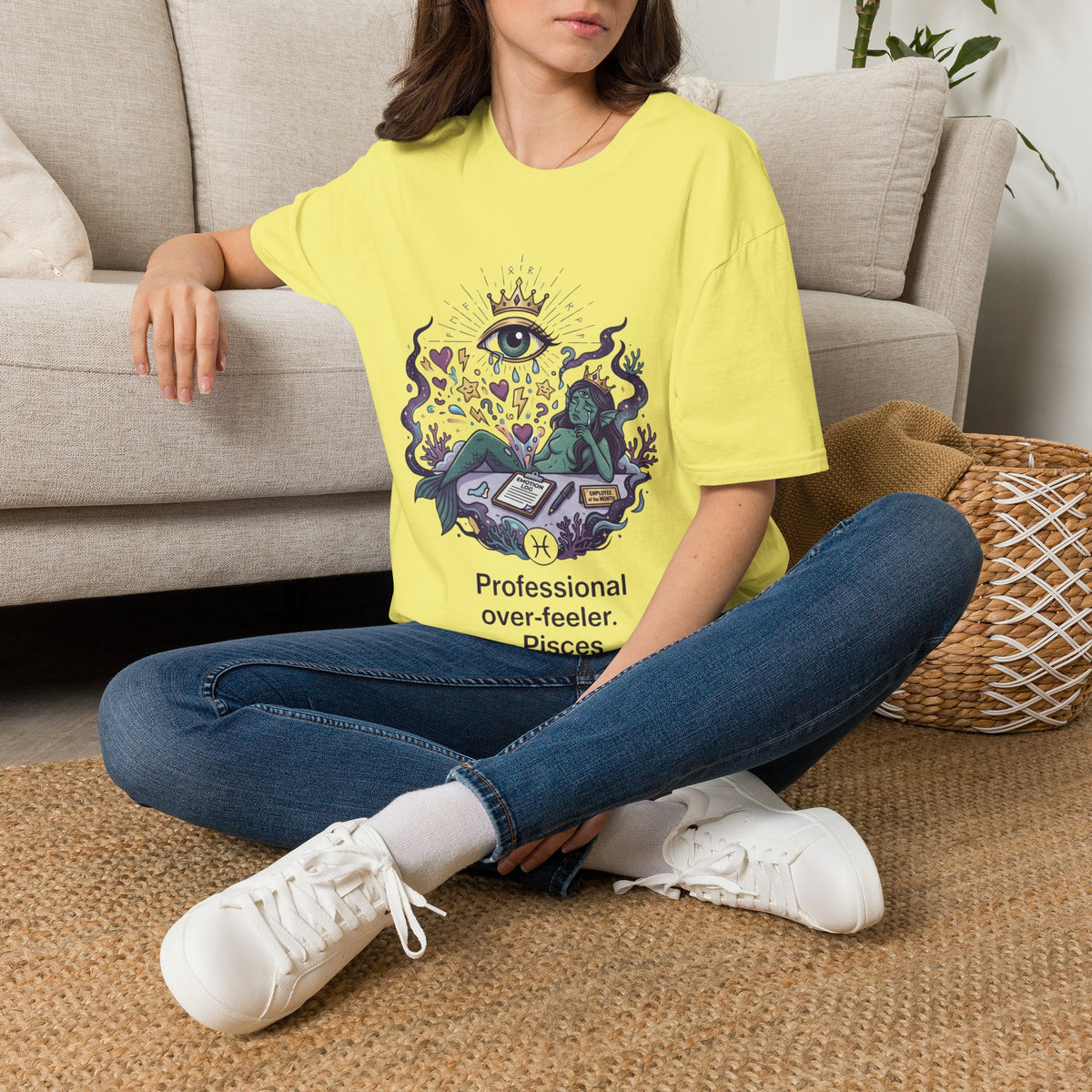 Mystic Eye Graphic T‑Shirt — 'Professional Over‑Feeler' Surreal Tee