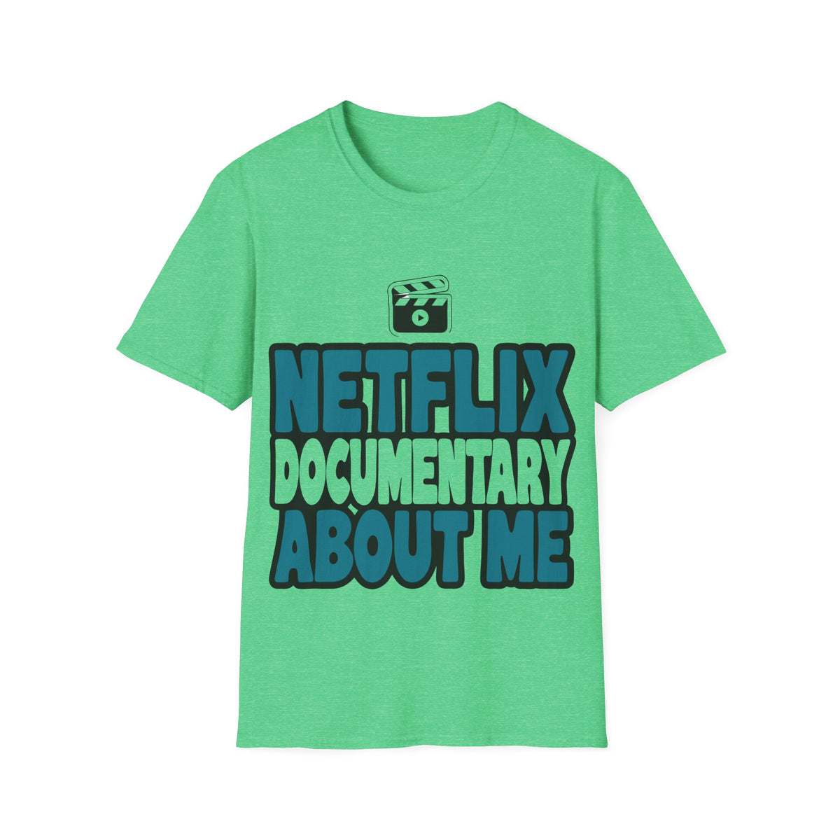 Netflix Documentary About Me Blue Block Bubble Font T-Shirt - Y2K Pop Culture Graphic Tee - Trending Now - September 2026