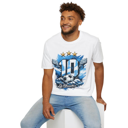 Argentina Soccer Fan T-Shirt — 'La Nuestra' #10 Jersey Design
