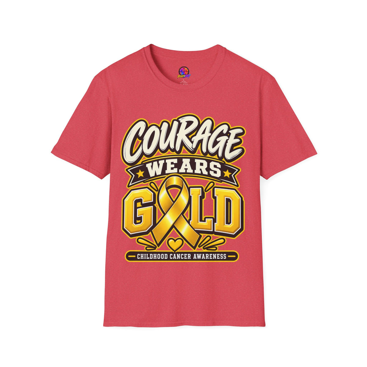 Childhood Cancer Awareness T-Shirt — "Courage Wears Gold"