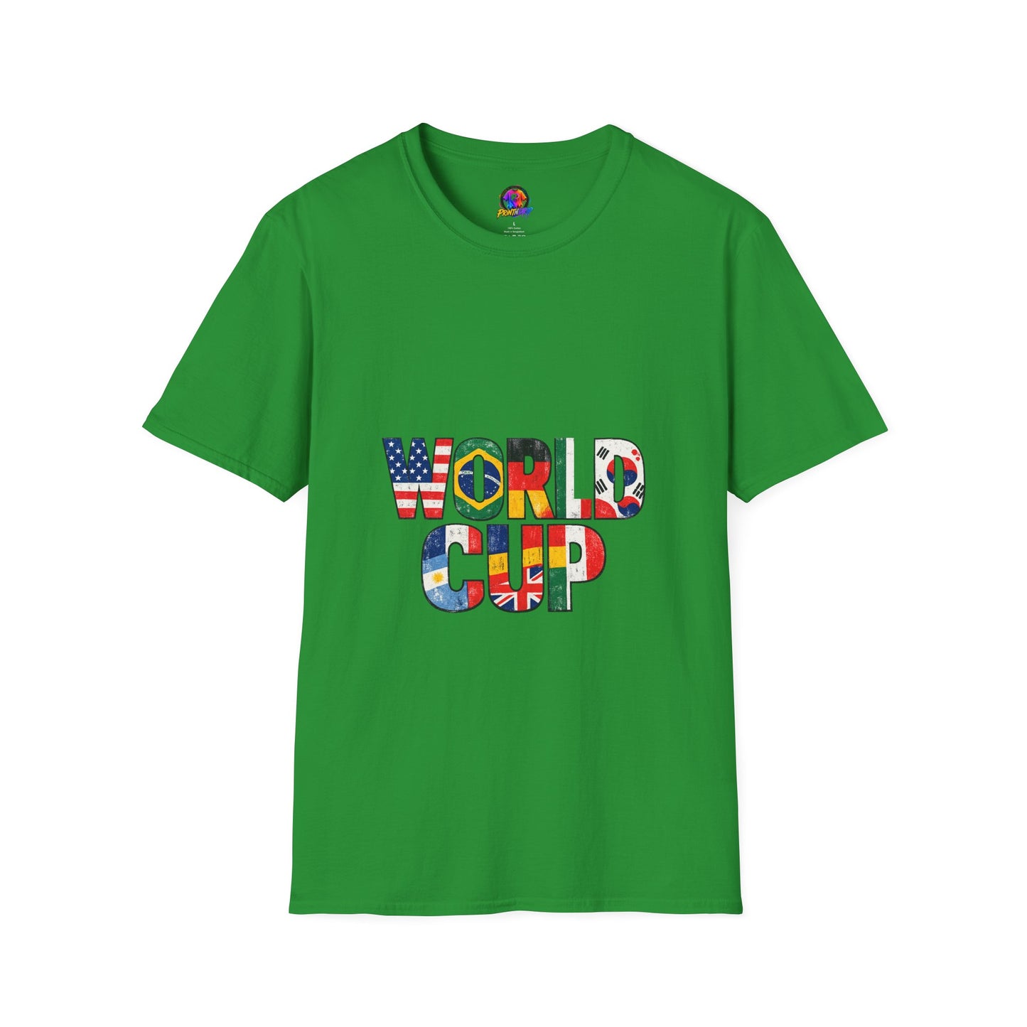 World Cup Flag Graphic T-Shirt — 'WORLD CUP' International Soccer Fans Tee