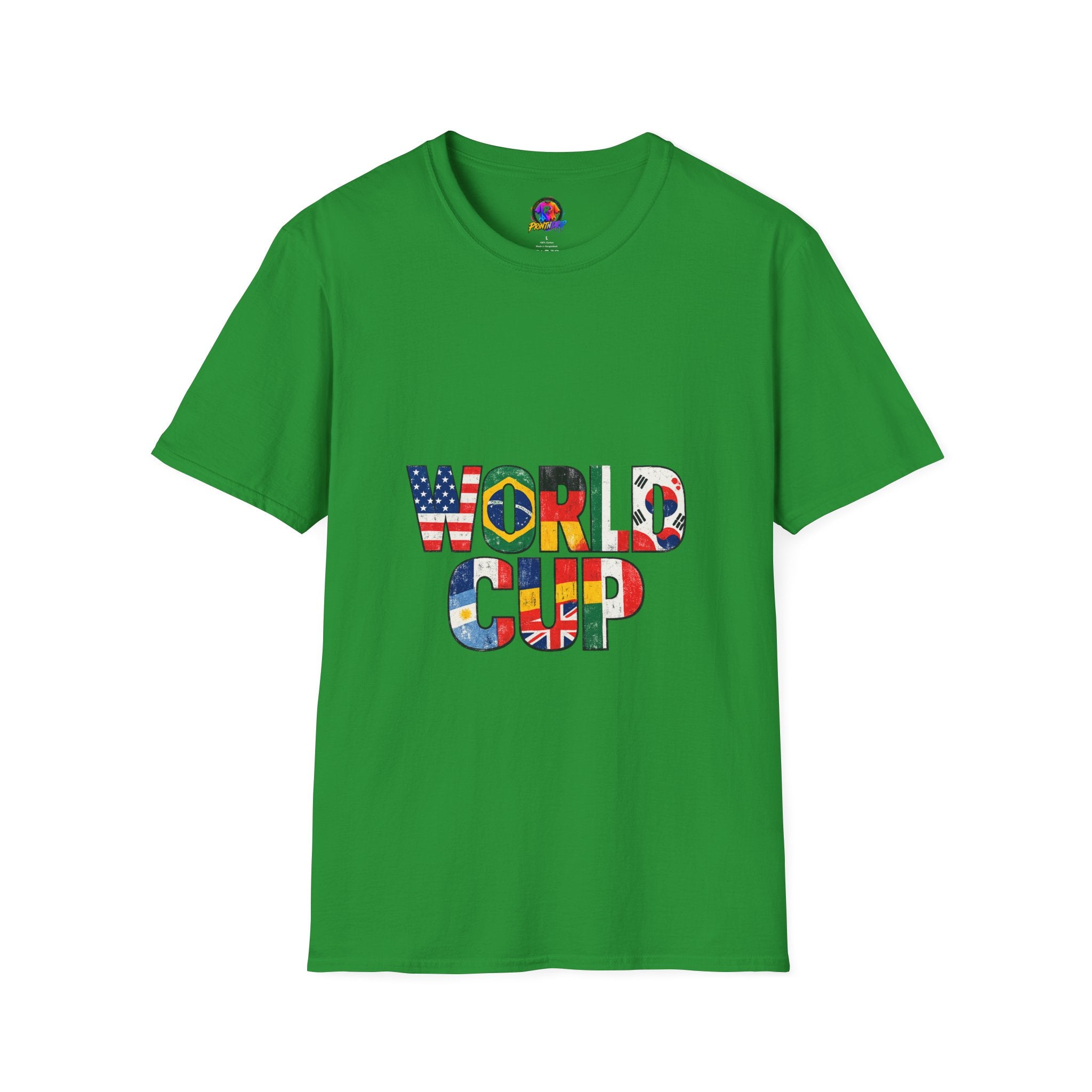 World Cup Flag Graphic T-Shirt — 'WORLD CUP' International Soccer Fans Tee