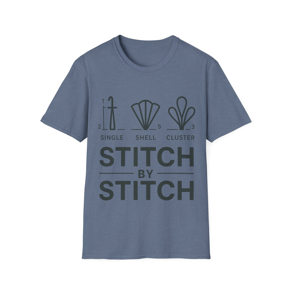 "Stitch By Stitch" Minimalist Crafting Tee | Sewing Knitting Embroidery T-Shirt - Trending Now - September 2026