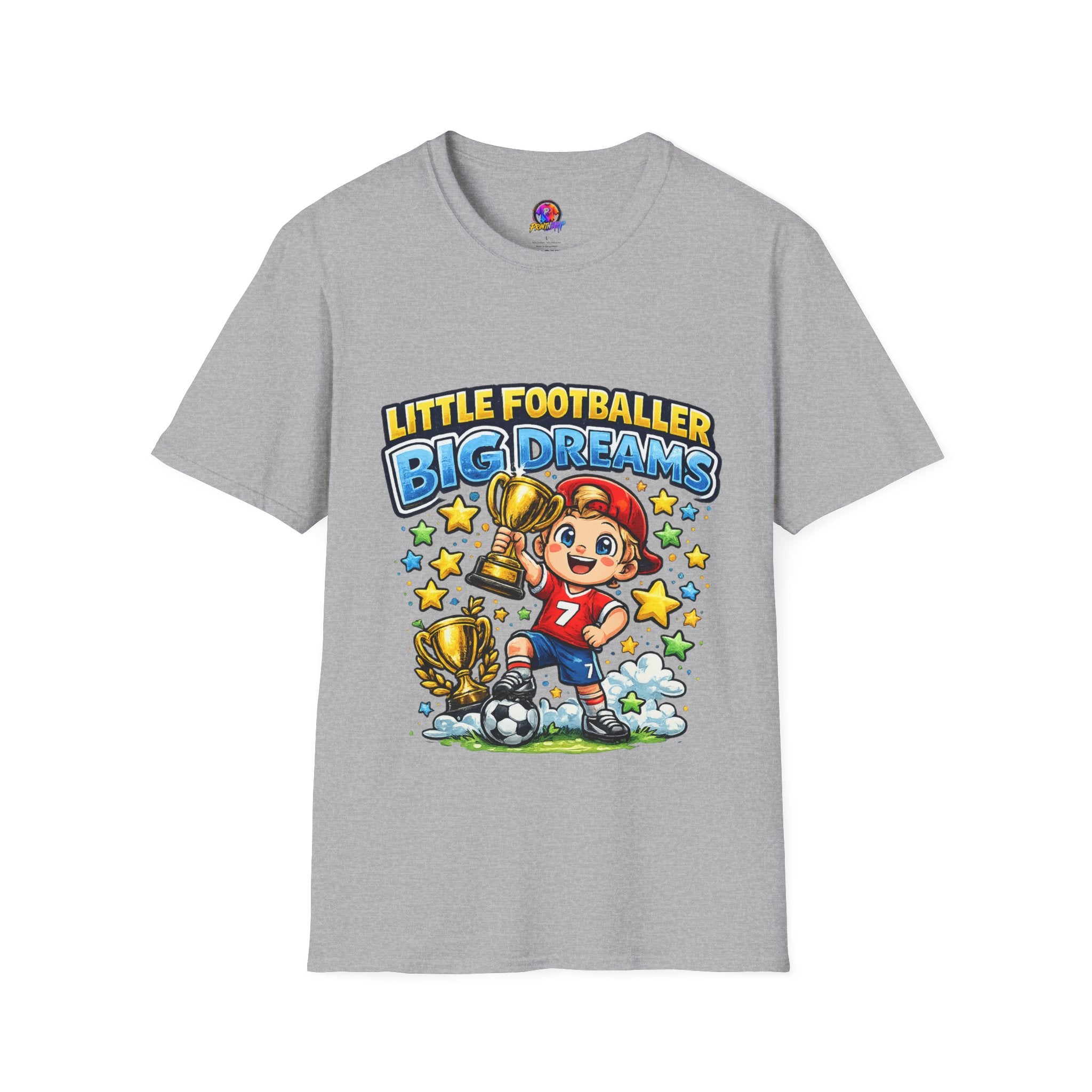 Kids Football T‑Shirt — "Little Footballer Big Dreams" Graphic Tee