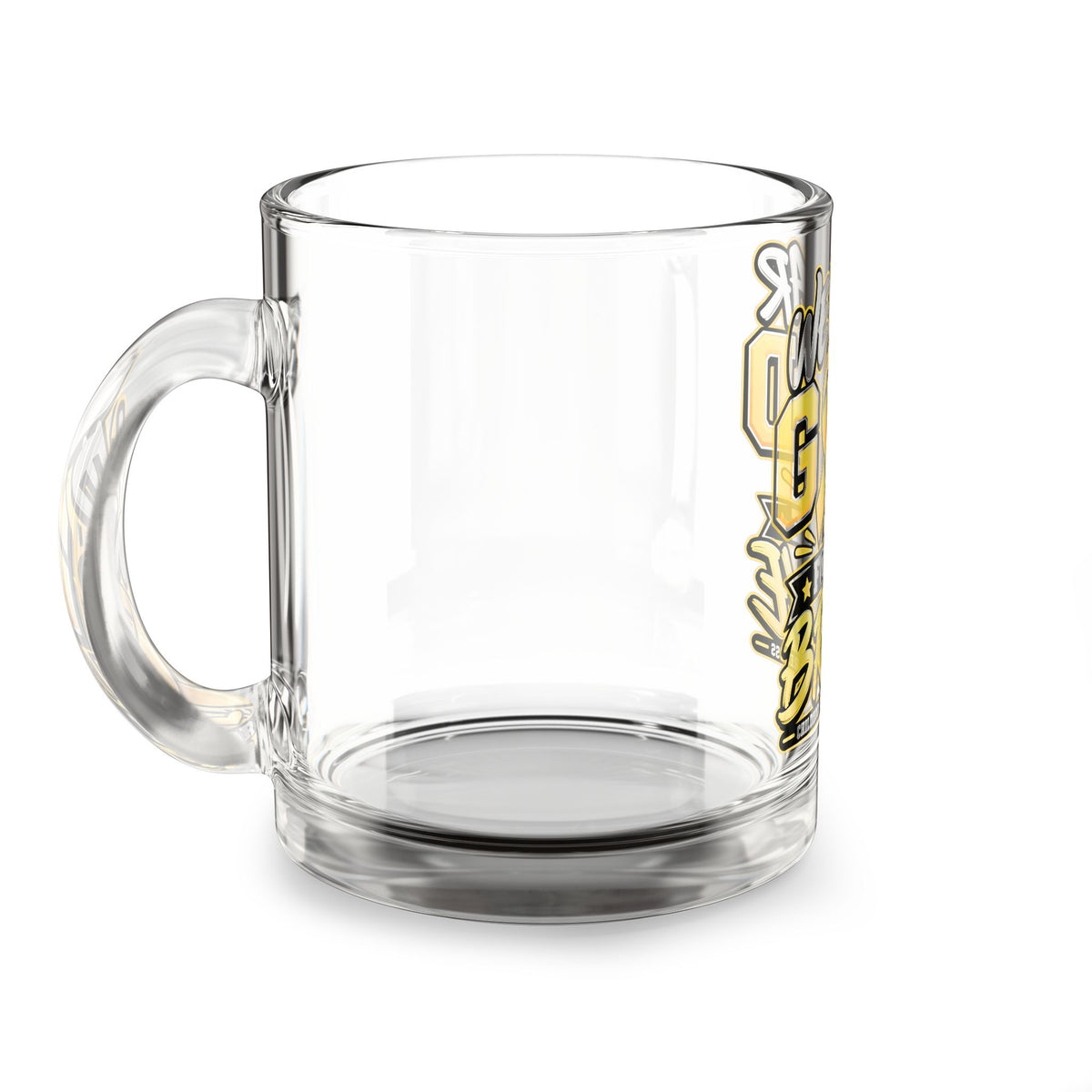Glass Mug — "We Wear Gold for the Brave" Childhood Cancer Awareness