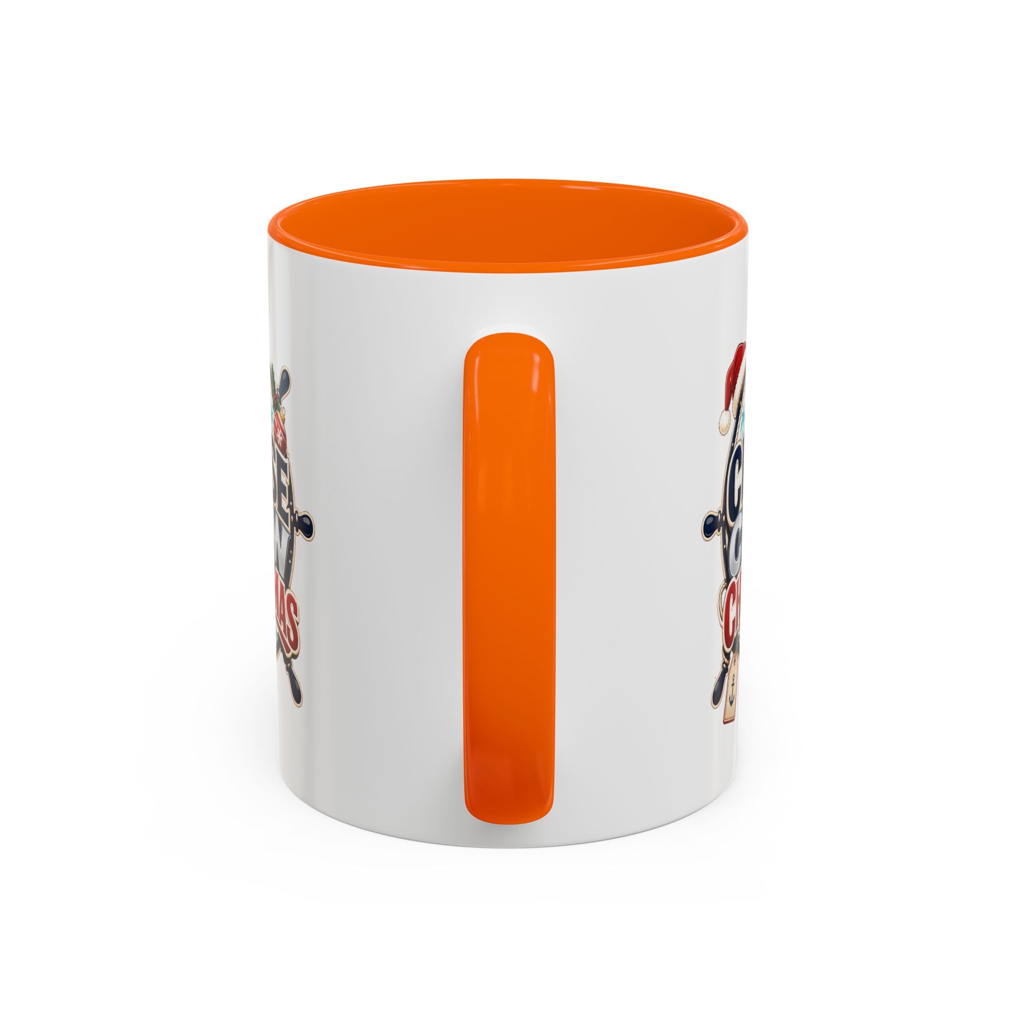 Modern Day Christmas  Cruise Crew Accent Coffee Mug - Holiday Nautical Travel Gift (11/15oz)