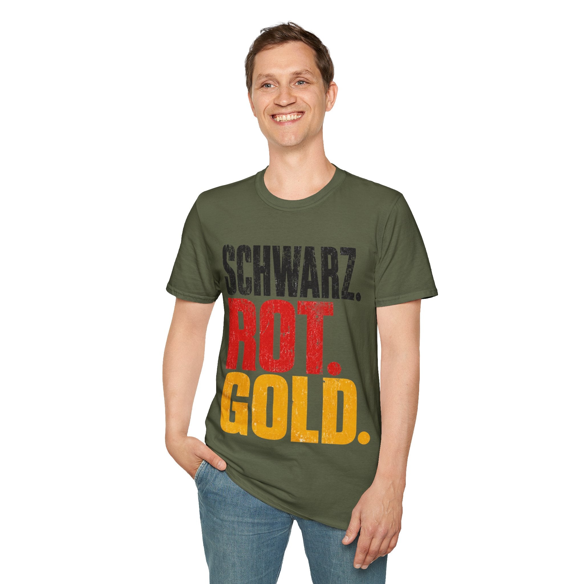 Germany Schwarz Rot Gold T-Shirt — German Flag Pride Graphic Tee