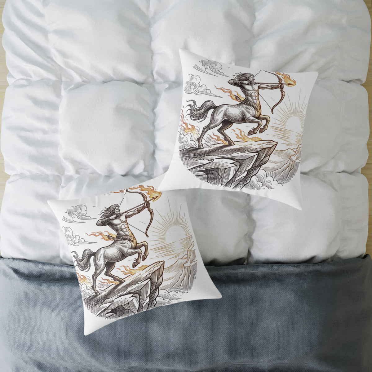 Astrological Sagittarius Zodiac Square Poly Canvas Pillow