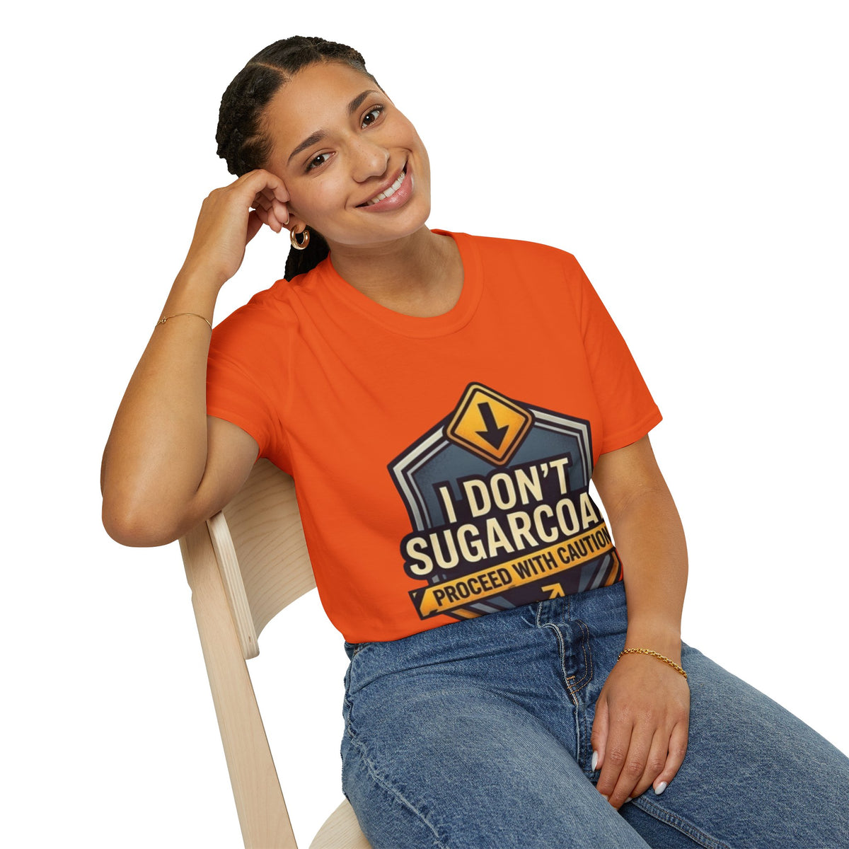I Don't Sugarcoat T-Shirt — Funny Bold Graphic Tee (Proceed With Caution)