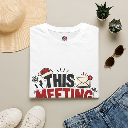 T-Shirt — "This Meeting Could Be Cocoa" Christmas Holiday Graphic Tee