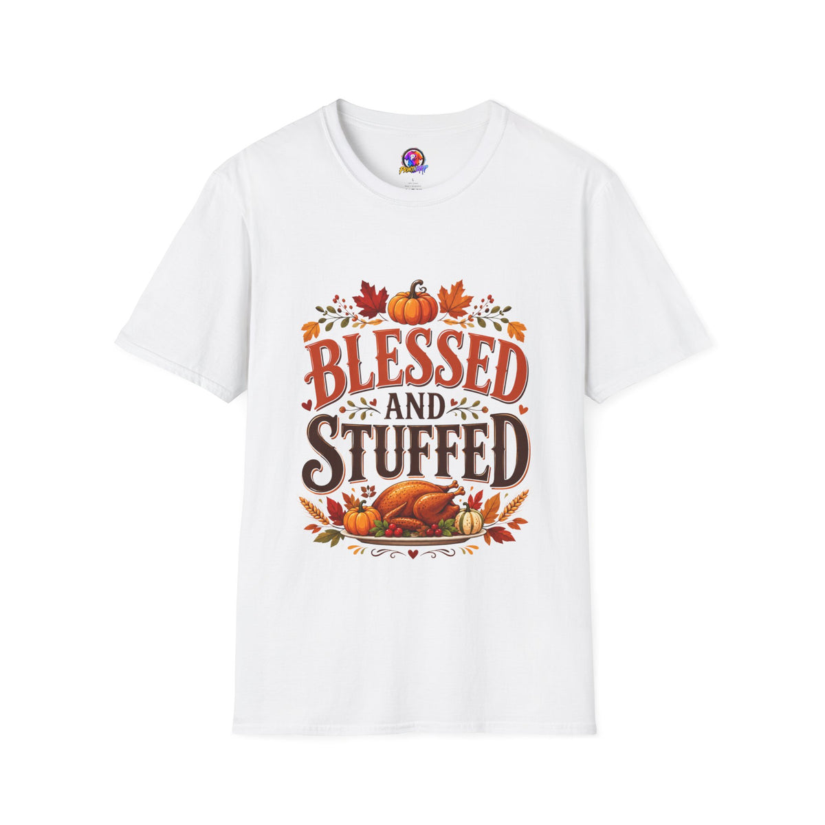 Thanksgiving T-Shirt Blessed and Stuffed Thanksgiving T-Shirt