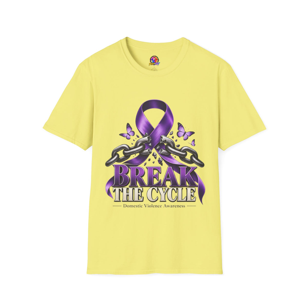 Break The Cycle Purple Ribbon T-Shirt — Domestic Violence Awareness Tee