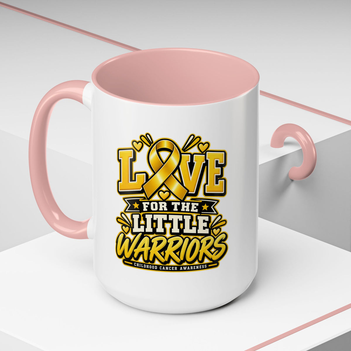 Coffee Mug — "Love for the Little Warriors" Childhood Cancer Awareness Accent Mug