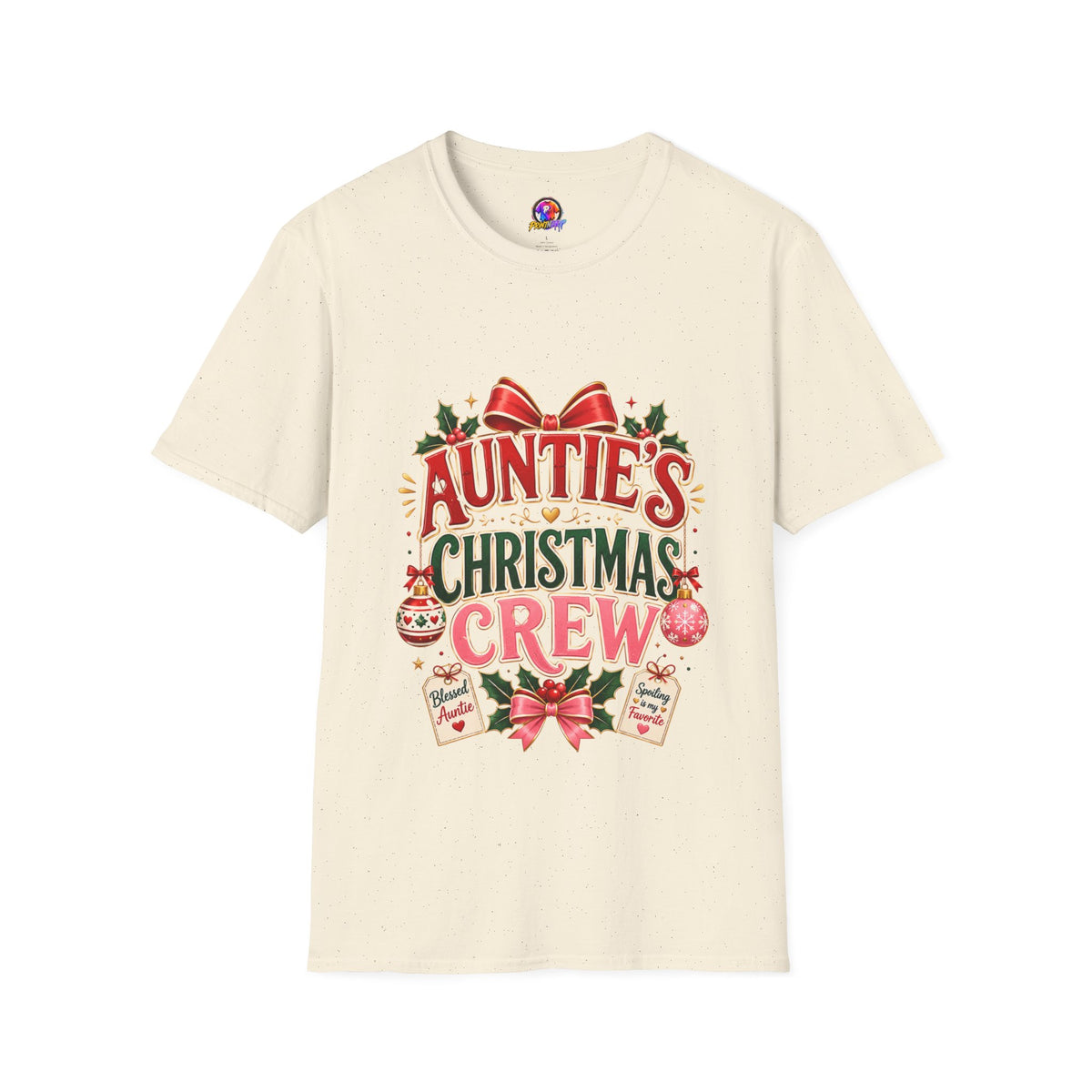Auntie’s Christmas Crew T-Shirt — Holiday Family Pajama Tee