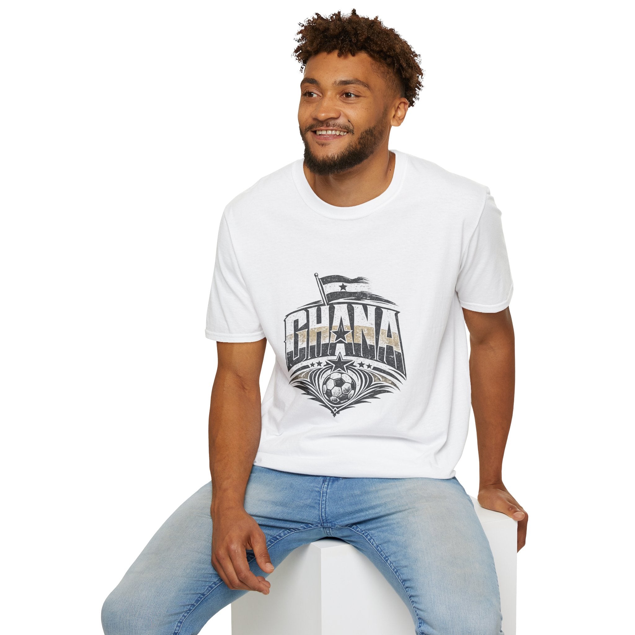 Ghana Vintage Flag T-Shirt — Retro Ghana Pride Graphic Tee