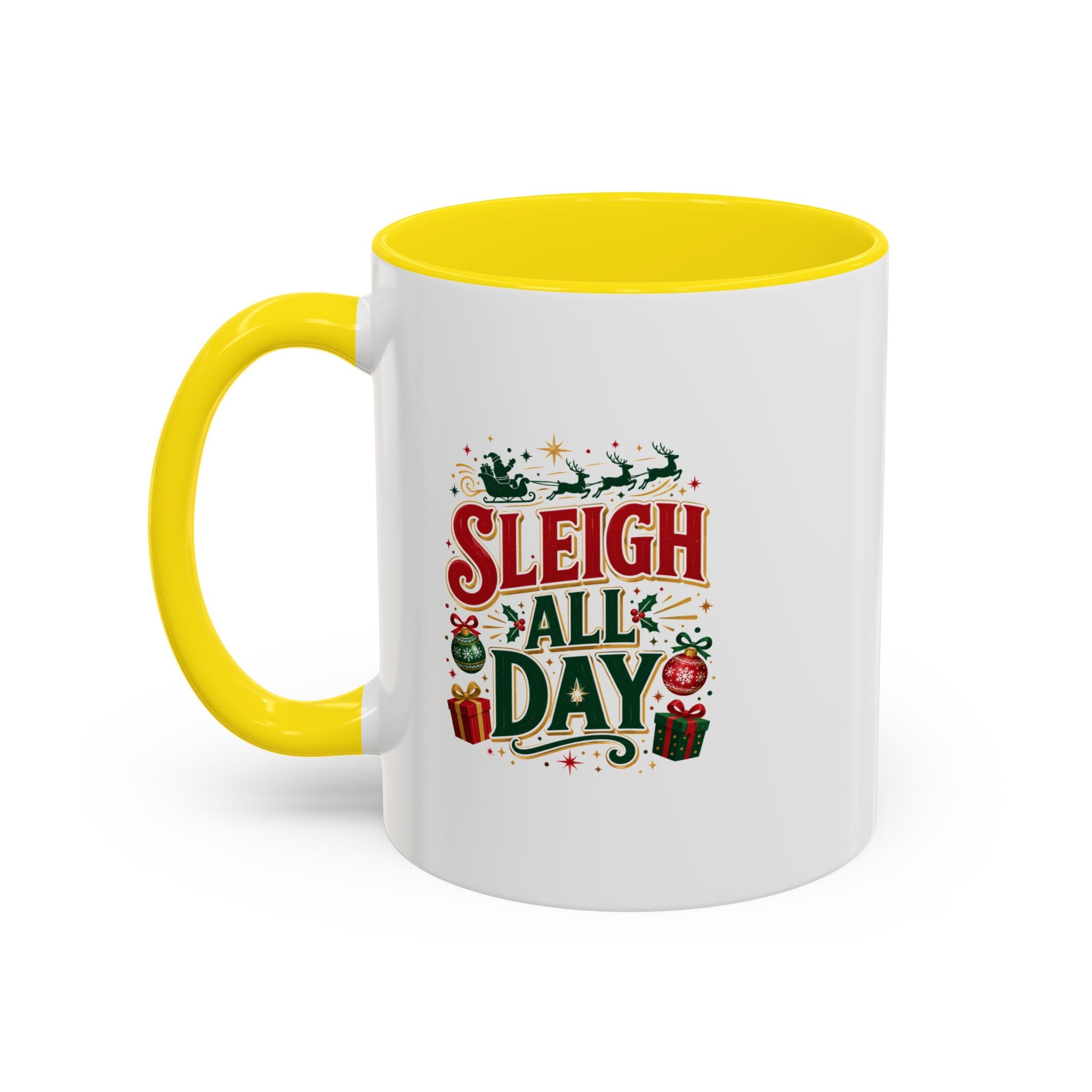 Sleigh All Day Accent Coffee Mug – Holiday Christmas Gift