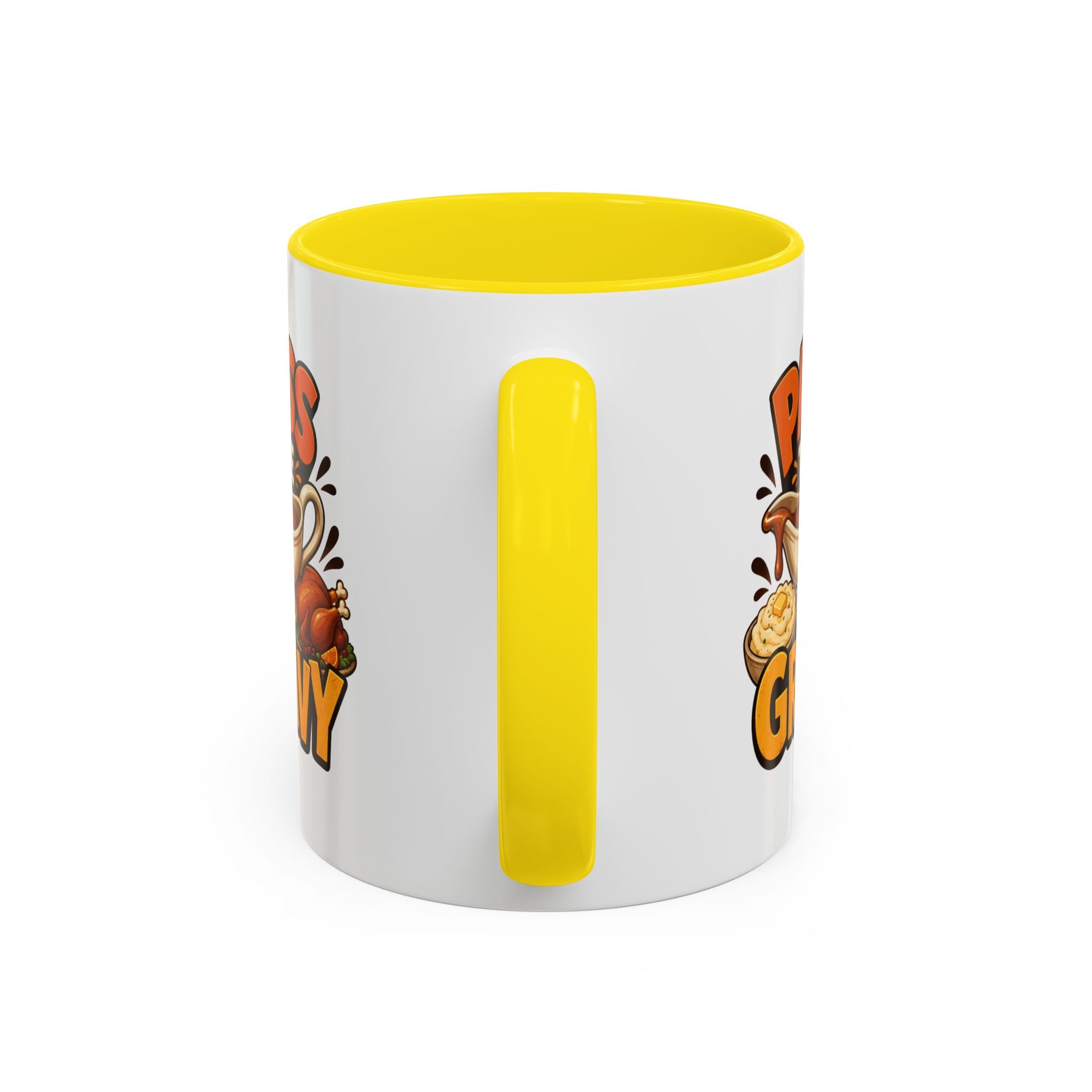 Thanksgiving Mug Pass the Gravy Coffee Mug — Thanksgiving Turkey & Gravy Bowl Accent Mug