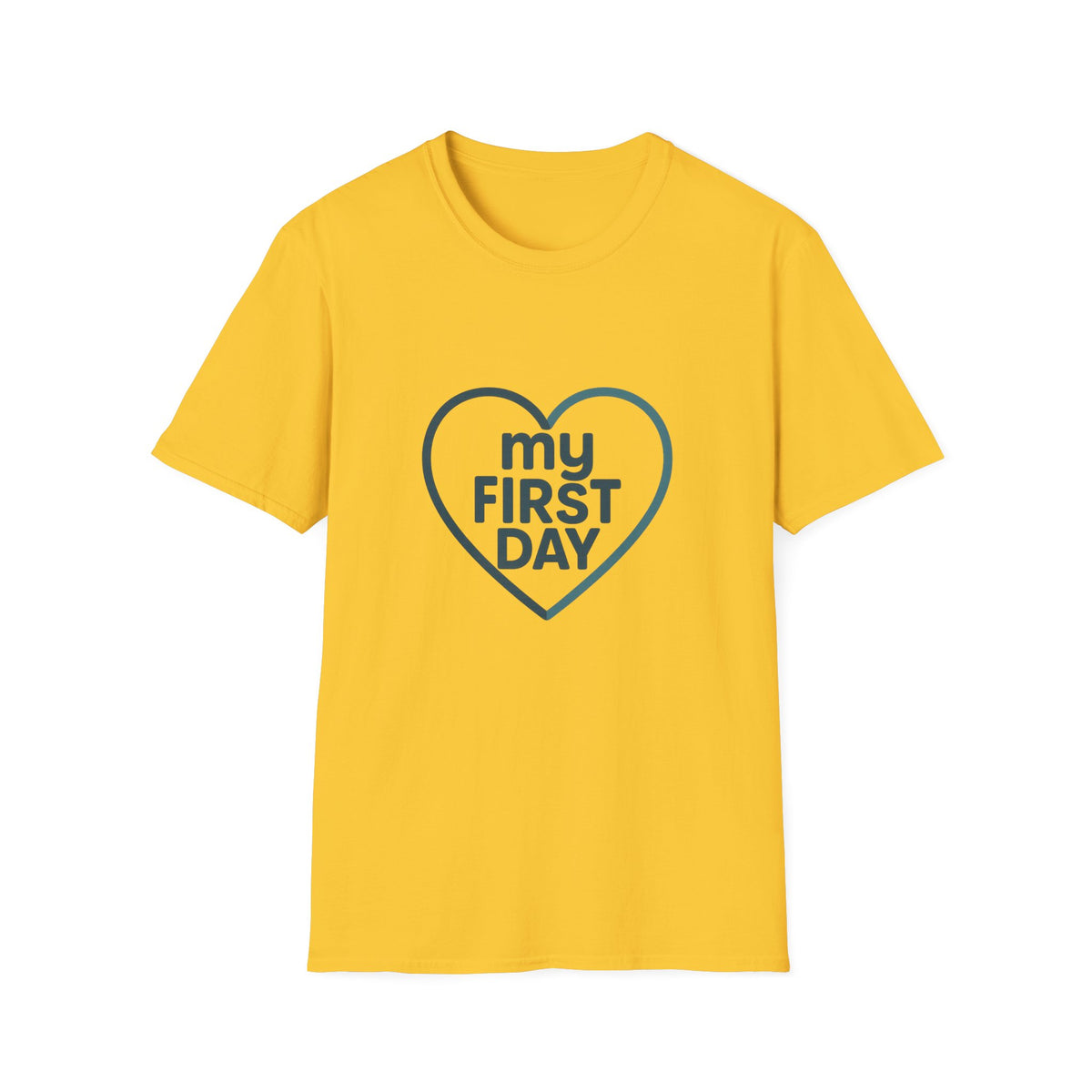 T-Shirt — Minimal Heart 'my first day' Graphic Tee, New Mom Gift - Trending Now - August 2026