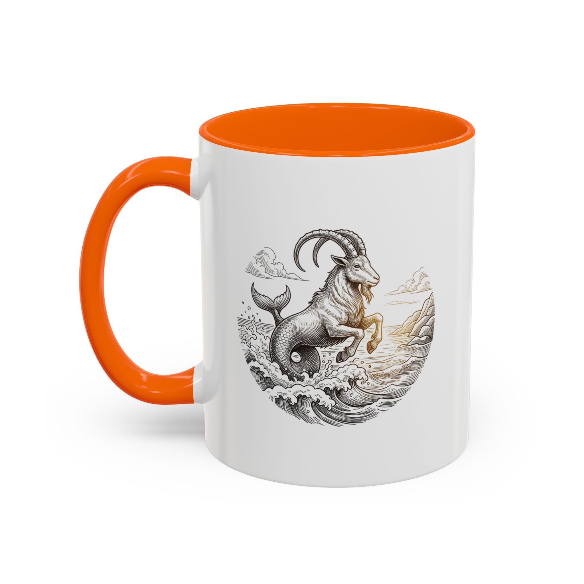 Capricorn Goat Mermaid Coffee Mug — Zodiac Capricorn Accent Mug
