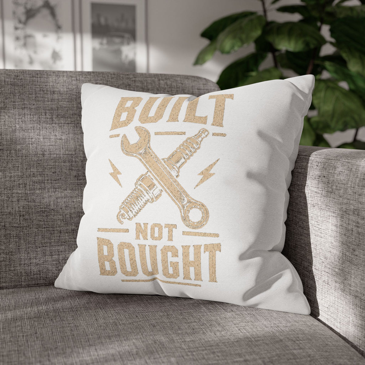 Built Not Bought Decorative Pillowcase Milo Bailey Dog Dad Mom