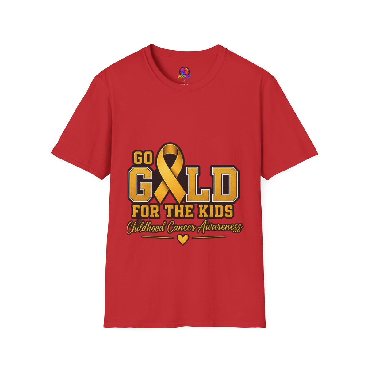 Go Gold For The Kids T-Shirt — Childhood Cancer Awareness Ribbon Tee