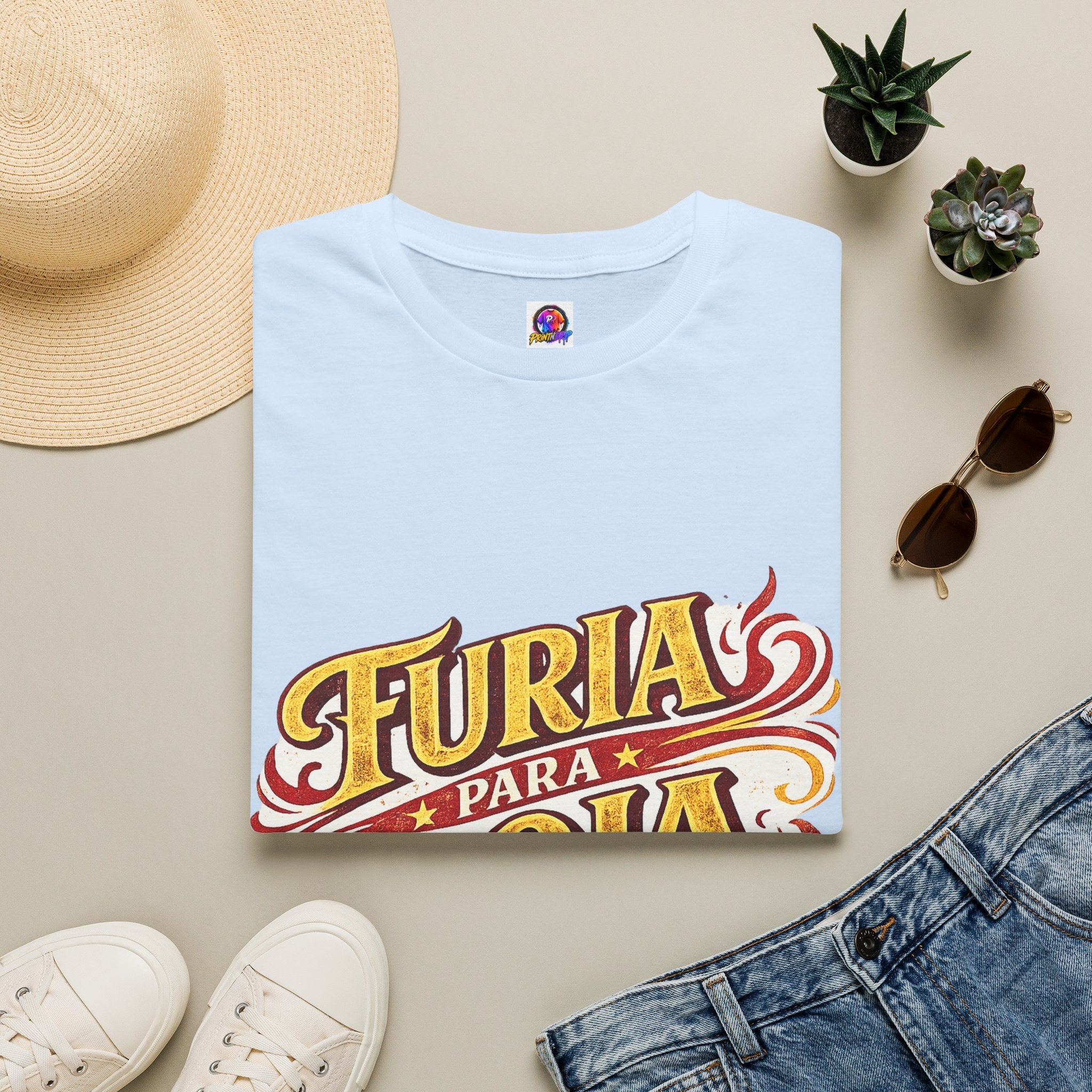 Spain Furia Para Roja T-Shirt — Vintage Flame Spanish Pride Soccer Tee