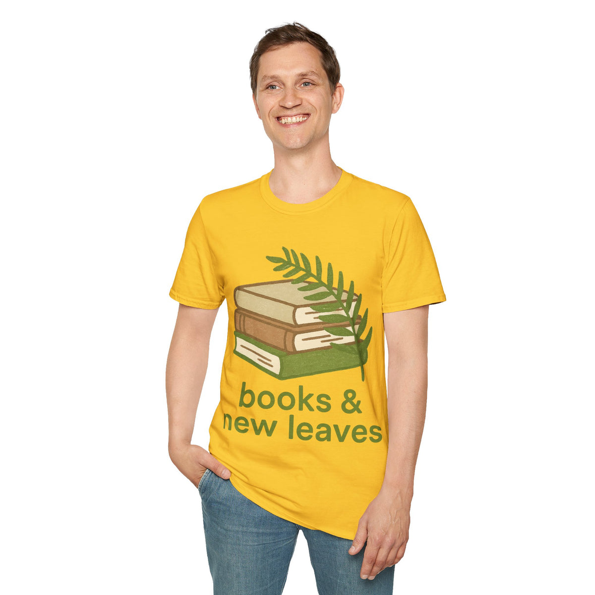 Books & New Leaves T-Shirt — Botanical Book Lover Tee - Trending Now - September 2026