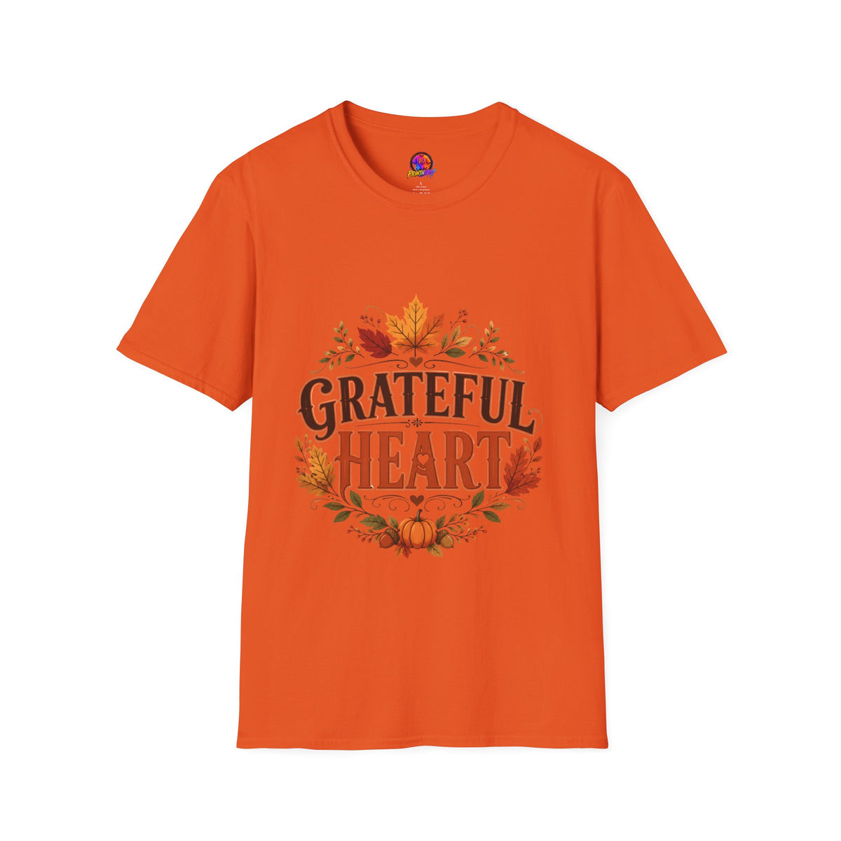 Thanksgiving T-Shirt Grateful Heart T-Shirt — Autumn Leaves Thanksgiving Tee