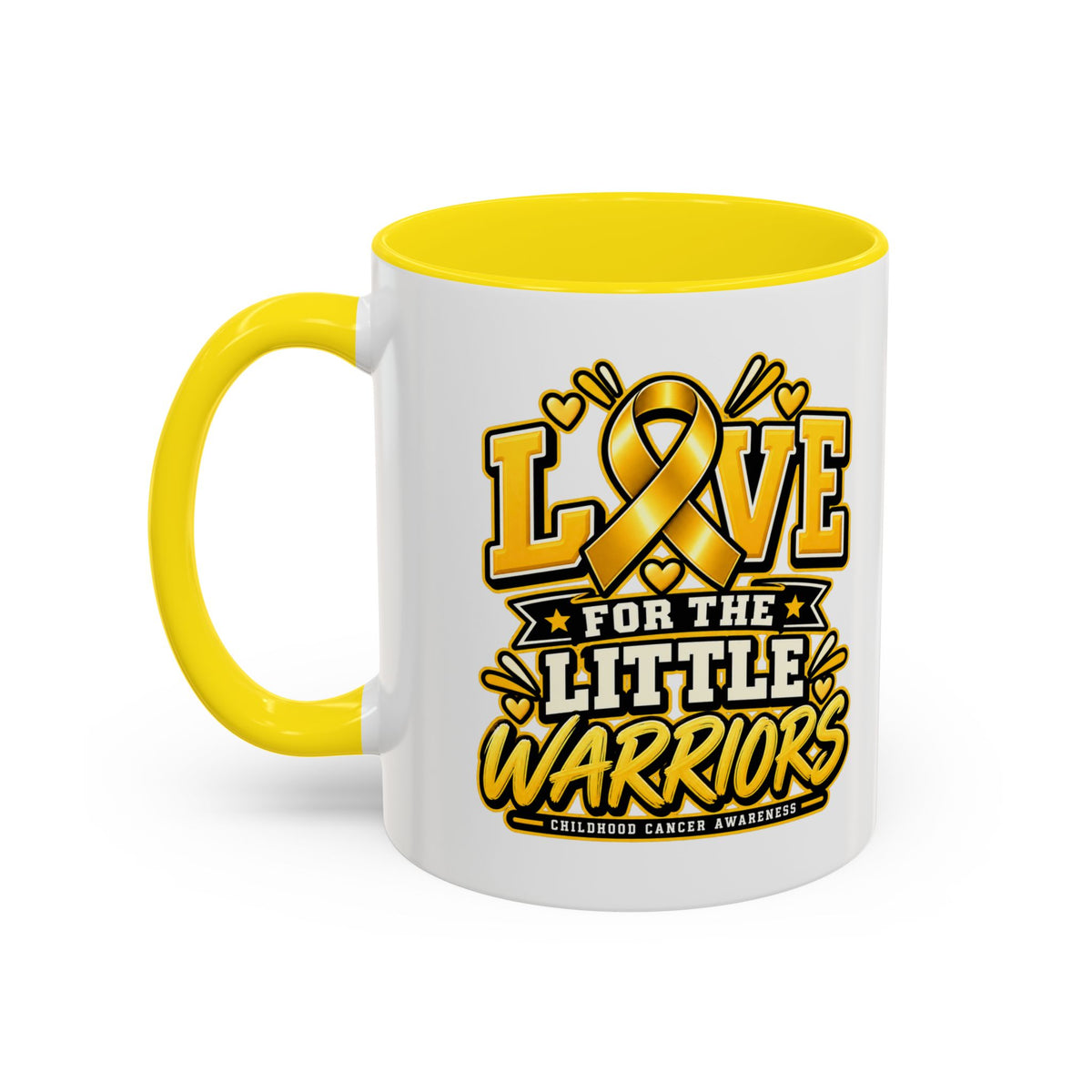 Coffee Mug — "Love for the Little Warriors" Childhood Cancer Awareness Accent Mug