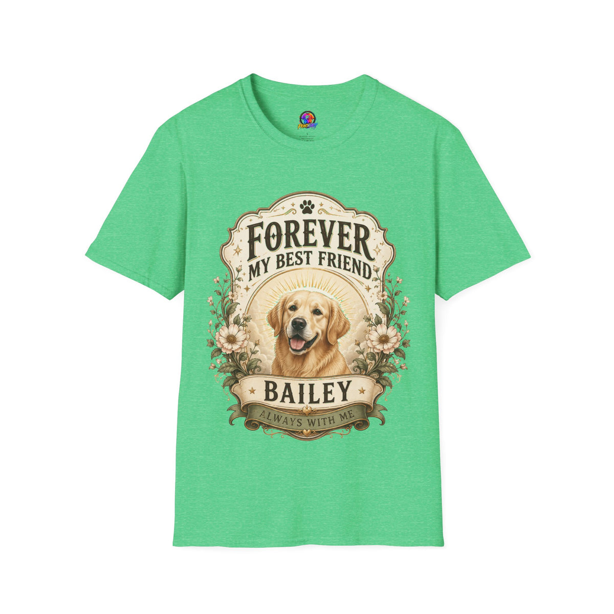 Dog Memorial T-Shirt — "Forever My Best Friend" Personalized Pet Tribute Tee