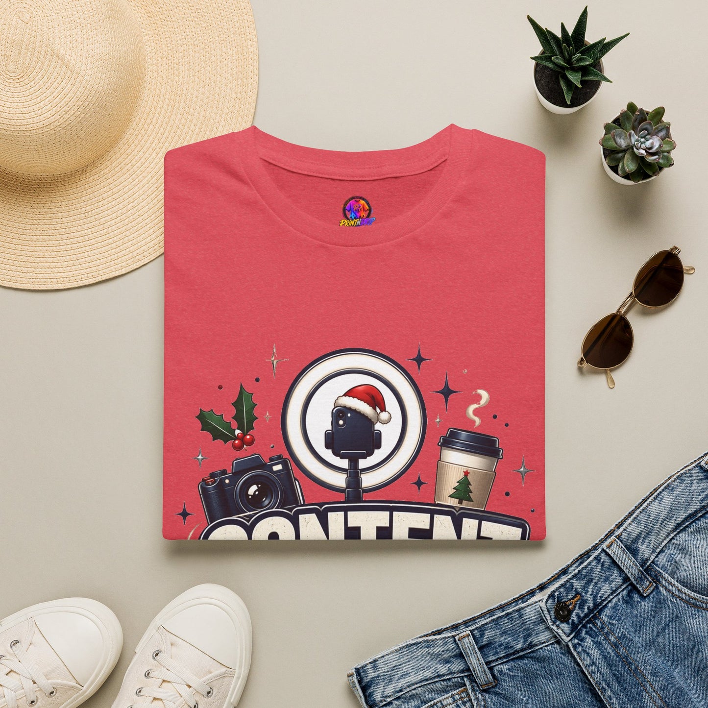 Content Creator Christmas T-Shirt