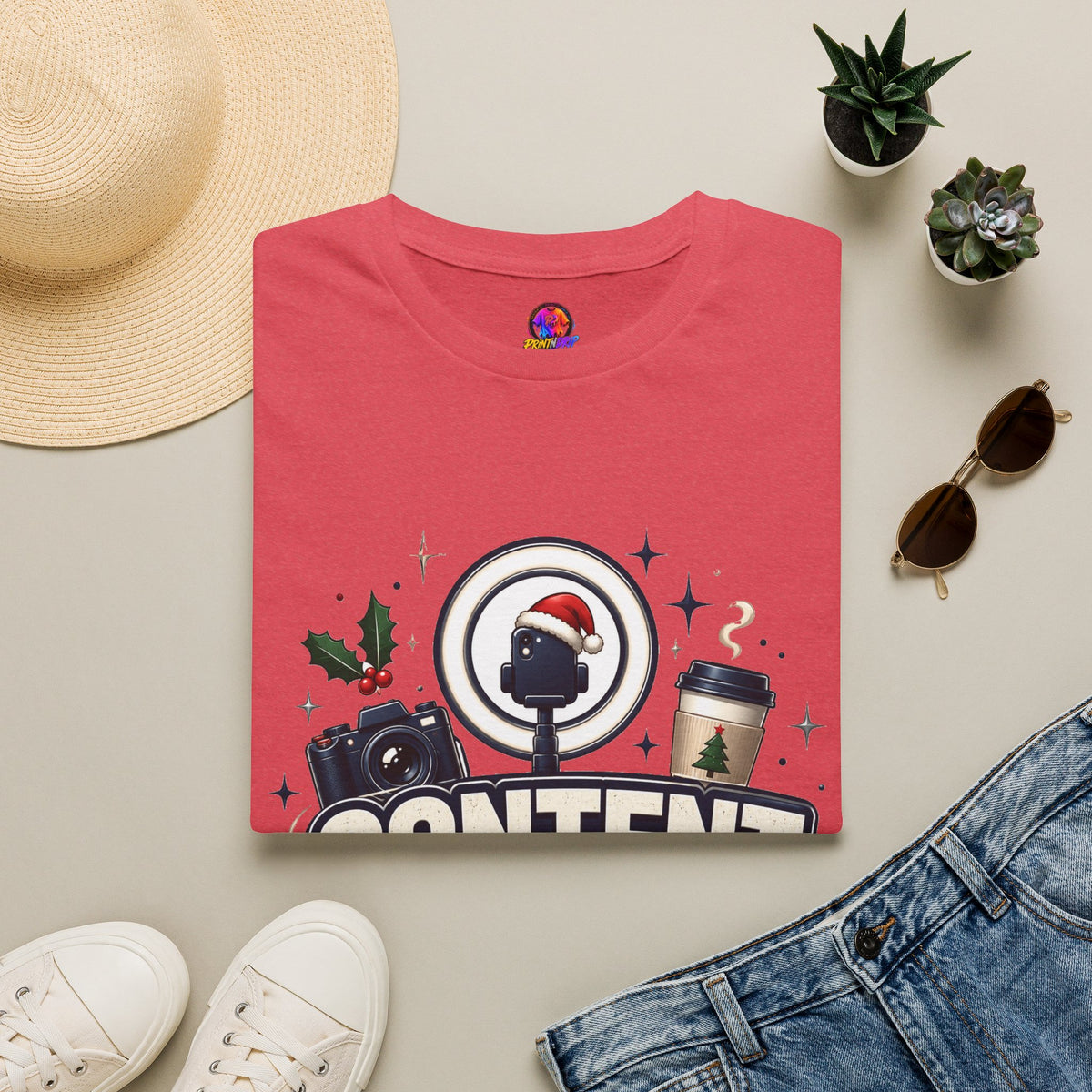 Content Creator Christmas T-Shirt