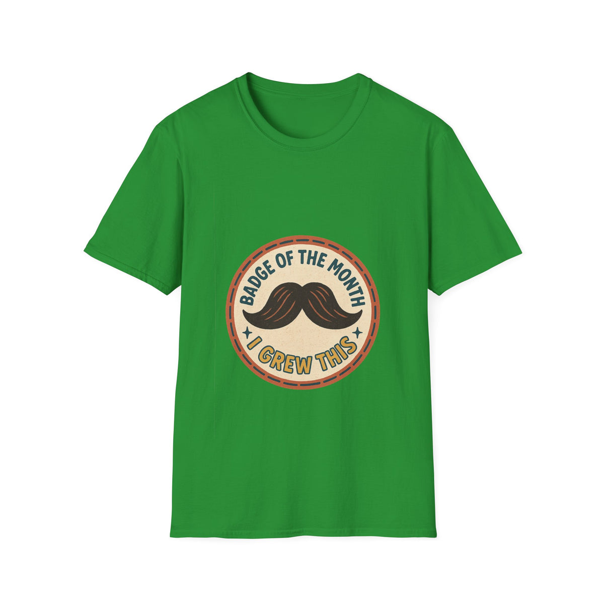 Mustache Dad T-Shirt - "King of the Mustache" Retro Badge Design - Trending Now - October 2026