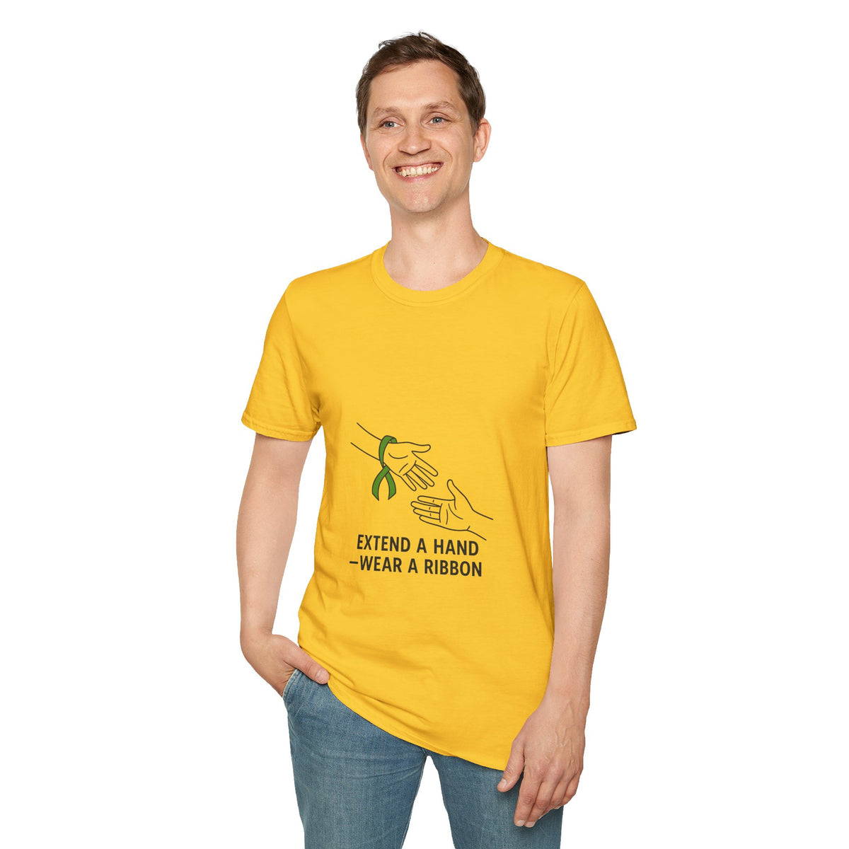 Awareness Ribbon T-Shirt — "Extend a Hand, Wear a Ribbon" - Trending Now - October 2026
