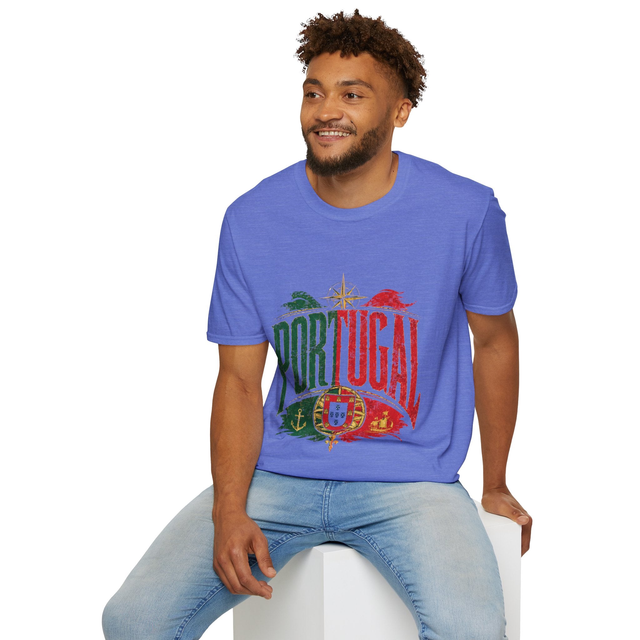 Portugal Vintage Compass T-Shirt — Retro Portuguese Flag Travel Tee