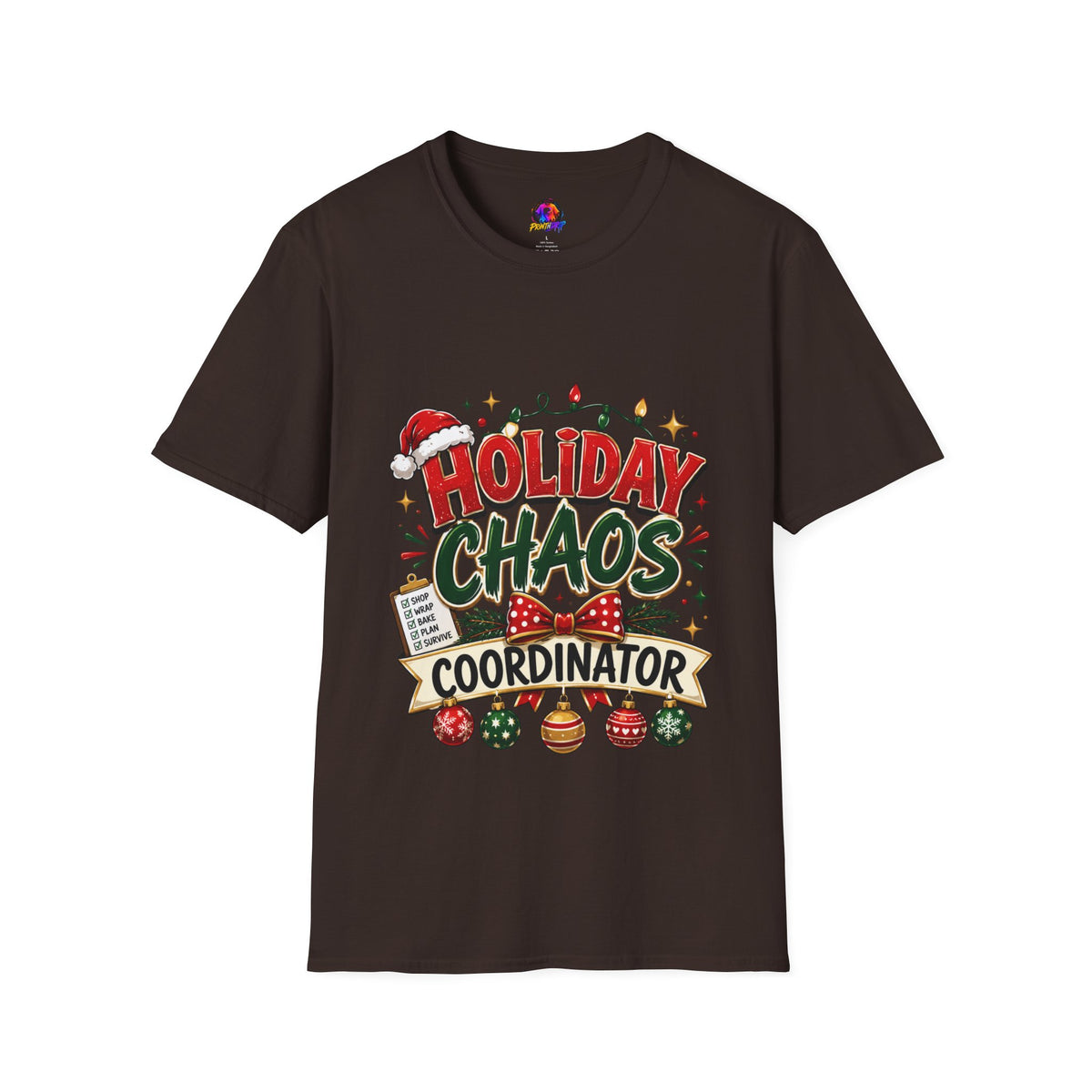 Holiday Chaos Coordinator T-Shirt — Funny Christmas Crew Tee