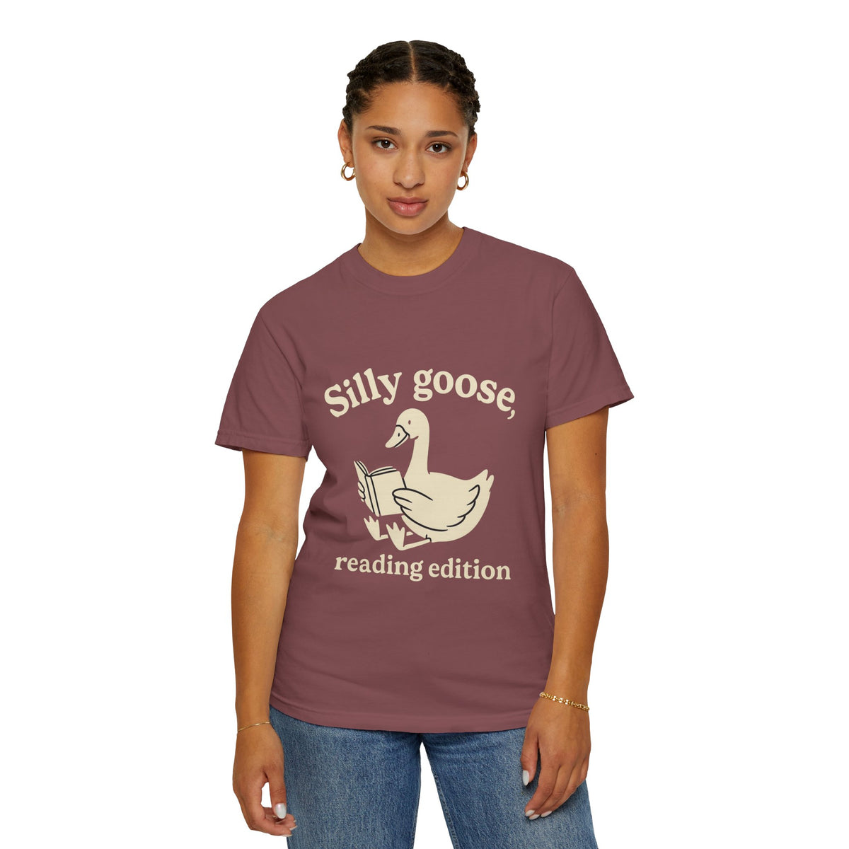 Silly Goose Reading Edition Tee - Cute Book Lover Animal Graphic T-Shirt - Trending Now - October 2026