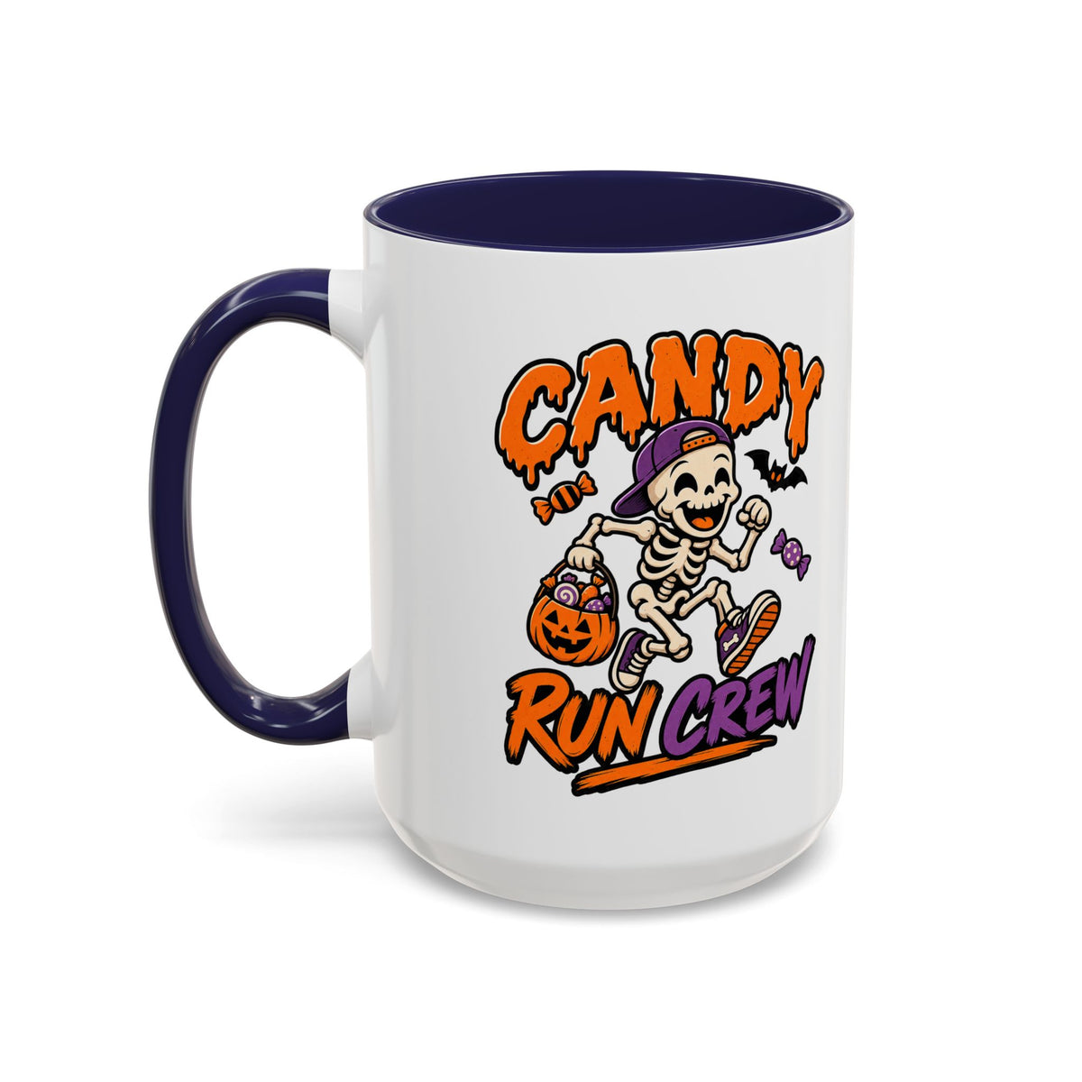 Candy Run Crew Coffee Mug — Halloween Skeleton Trick-or-Treat Accent Mug (11/15oz)