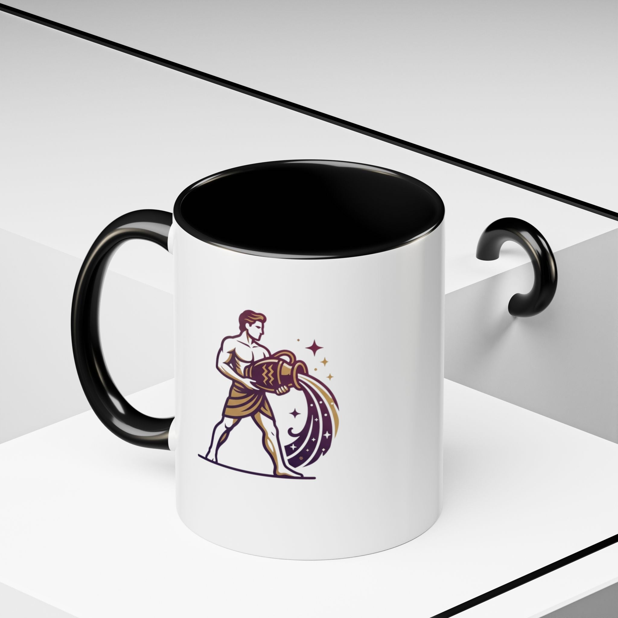 Aquarius Zodiac Coffee Mug — Water Bearer Astrology Gift
