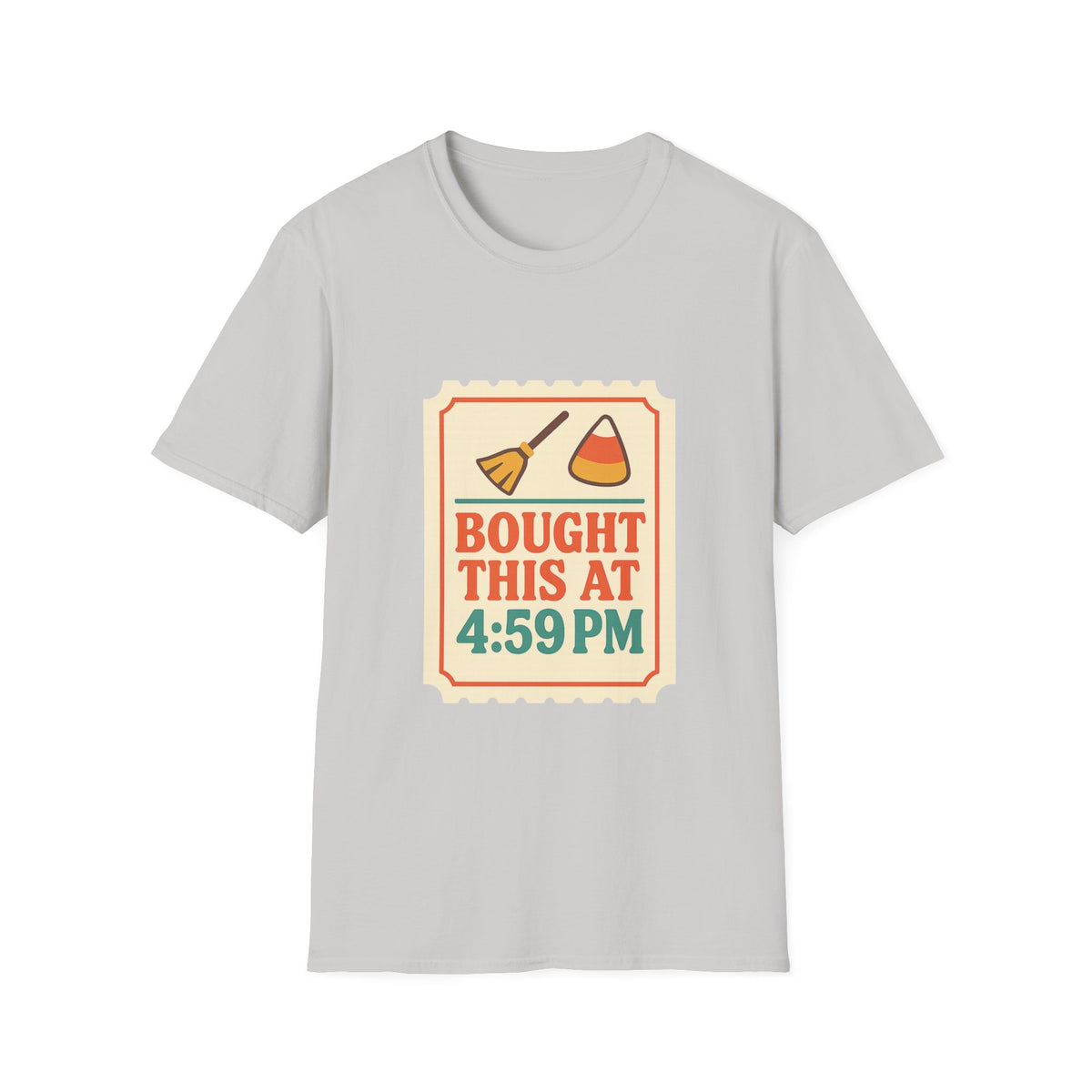 T-Shirt — "Bought This At 4:59 PM" Retro Grocery Sticker Design - Trending Now - October 2026