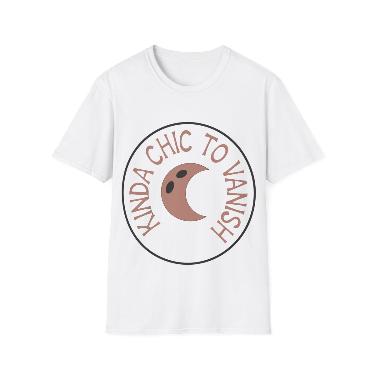 T-Shirt — "Kinda Chic to Vanish" Crescent Moon Graphic Tee - Trending Now - August 2026