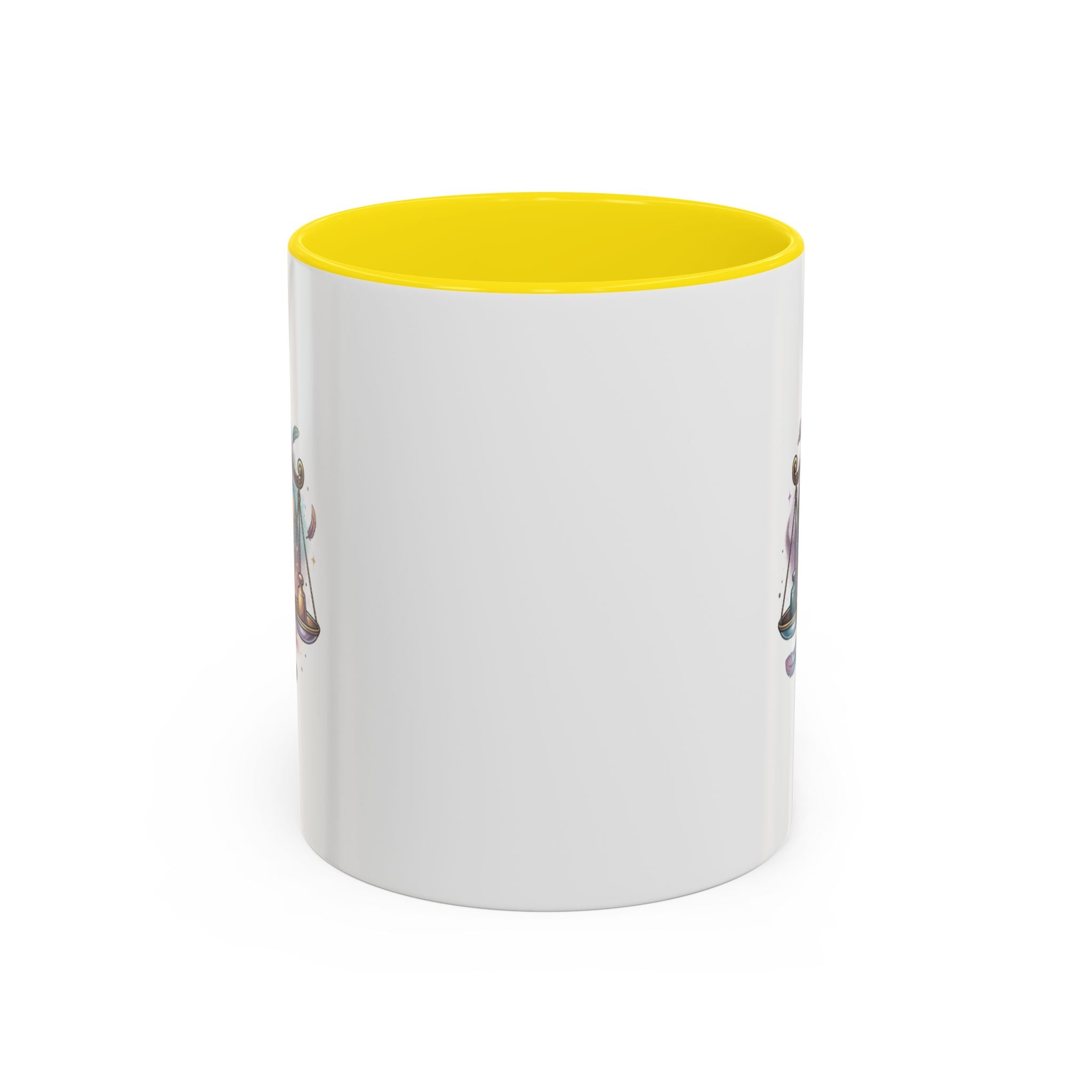 Libra Zodiac Scales Accent Coffee Mug — Astrology Constellation Gift