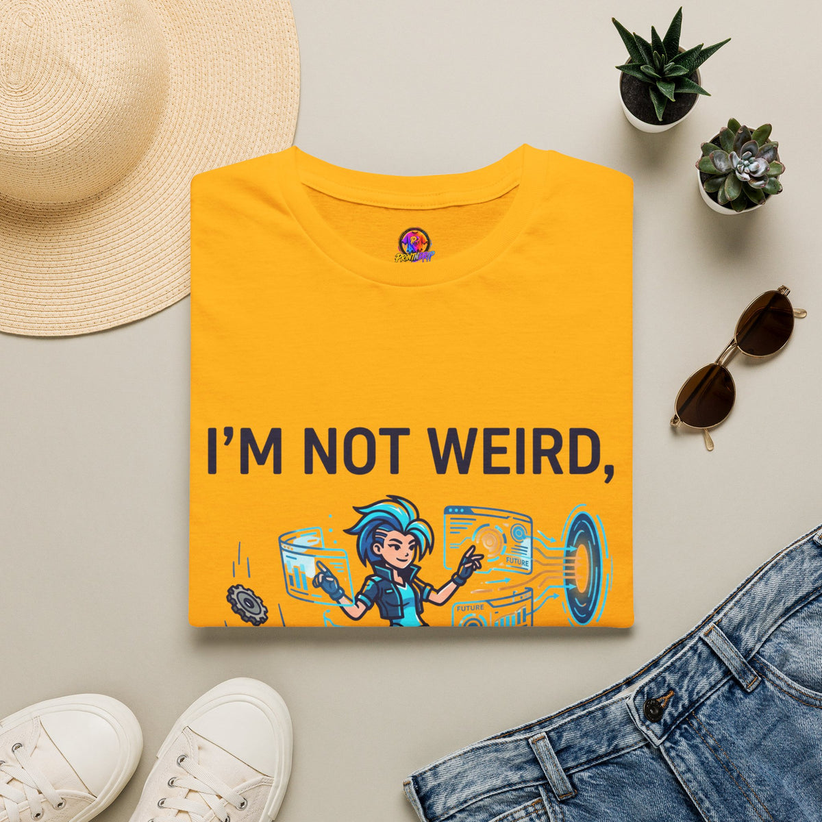 I'm Not Weird I'm Just Ahead Of My Time Aquarius T-Shirt