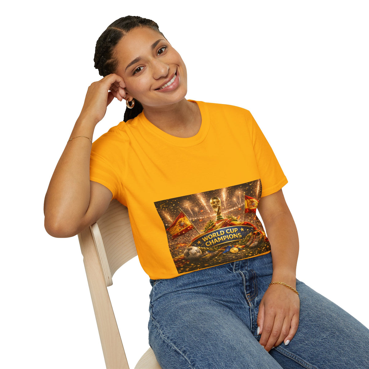 World Cup Champions T-Shirt — Spanish Football Victory Design