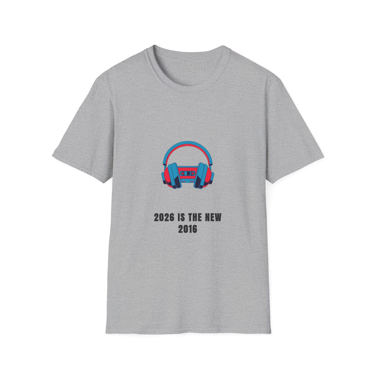 Headphones Graphic T-Shirt — '2023 Is The New 2016' Retro Audio Tee - Trending Now - September 2026